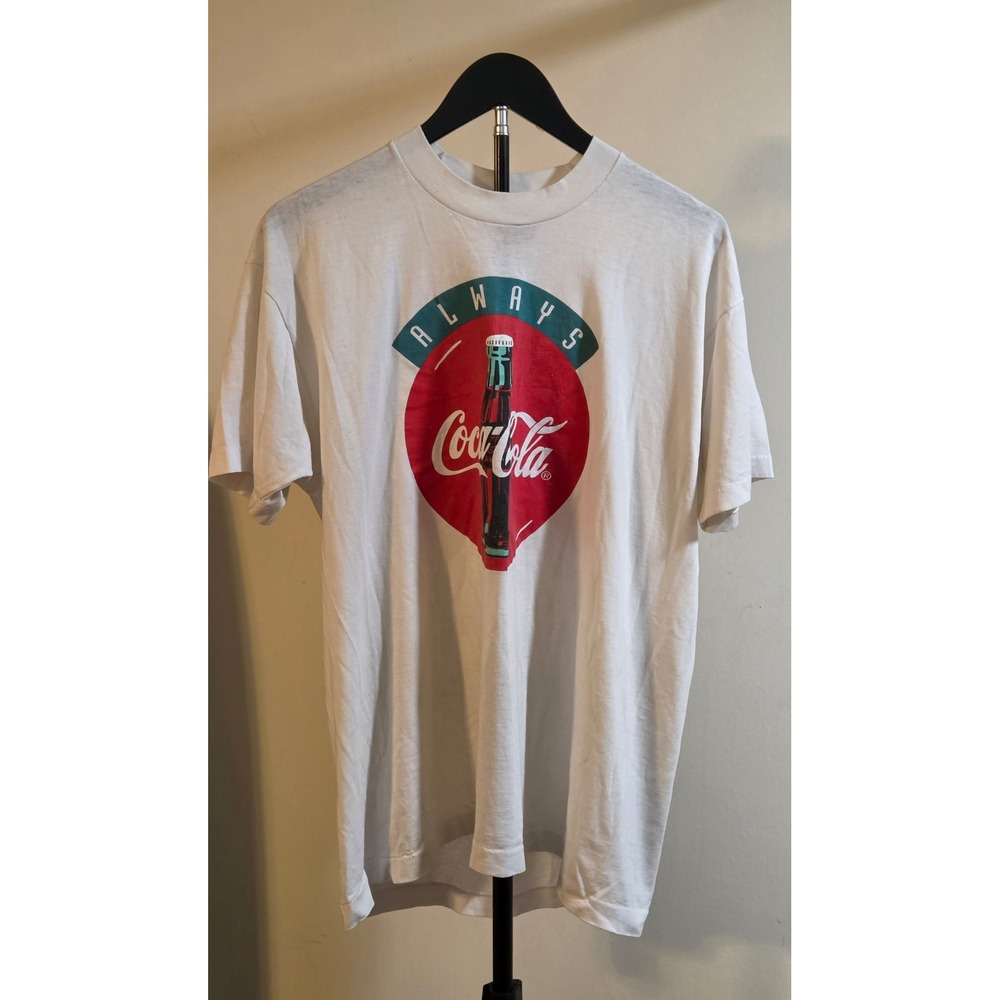 Vintage 1990s Always Coca-Cola Promo T-Shirt Men's Size XL White Single Stitch